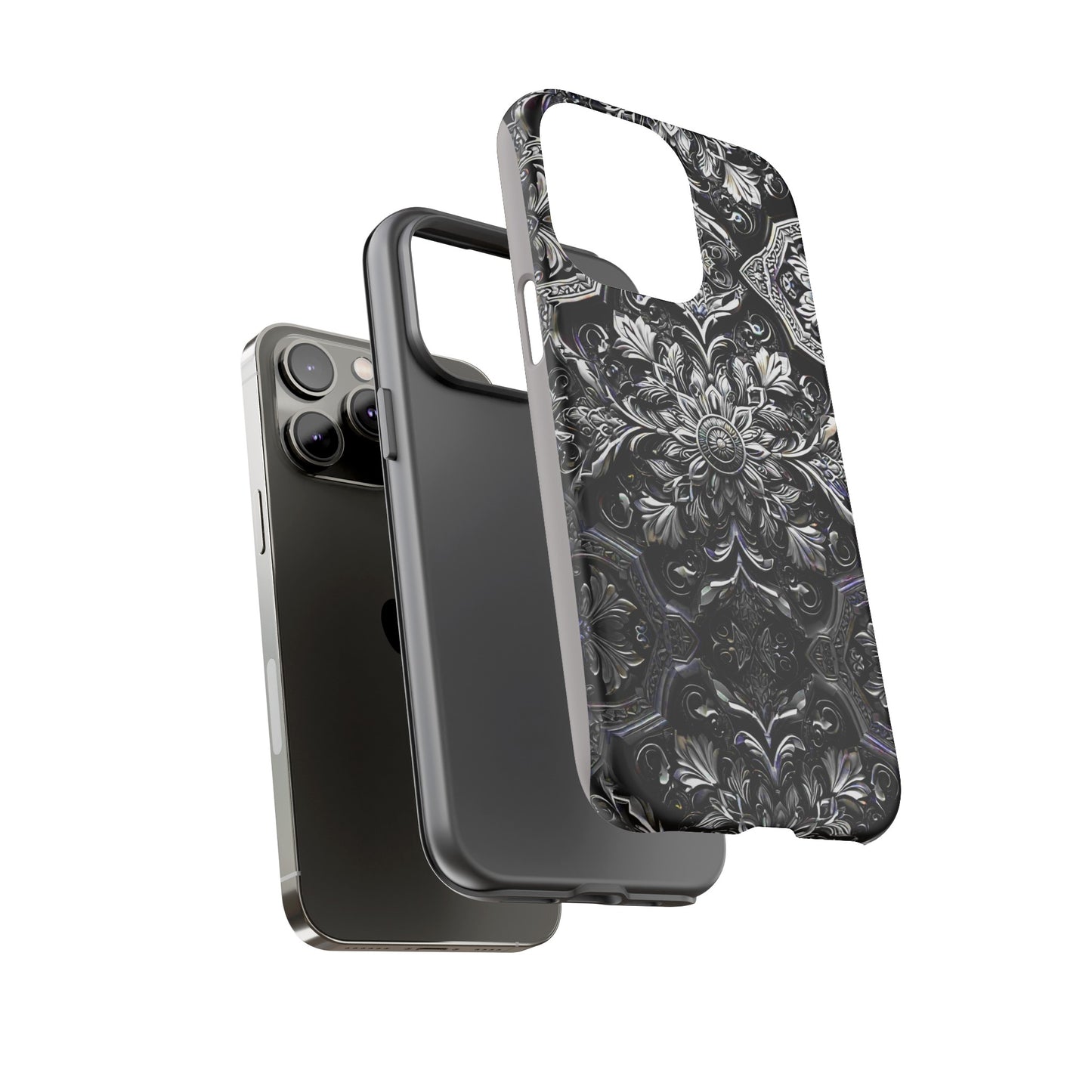 Monochrome Flowers Tough Case