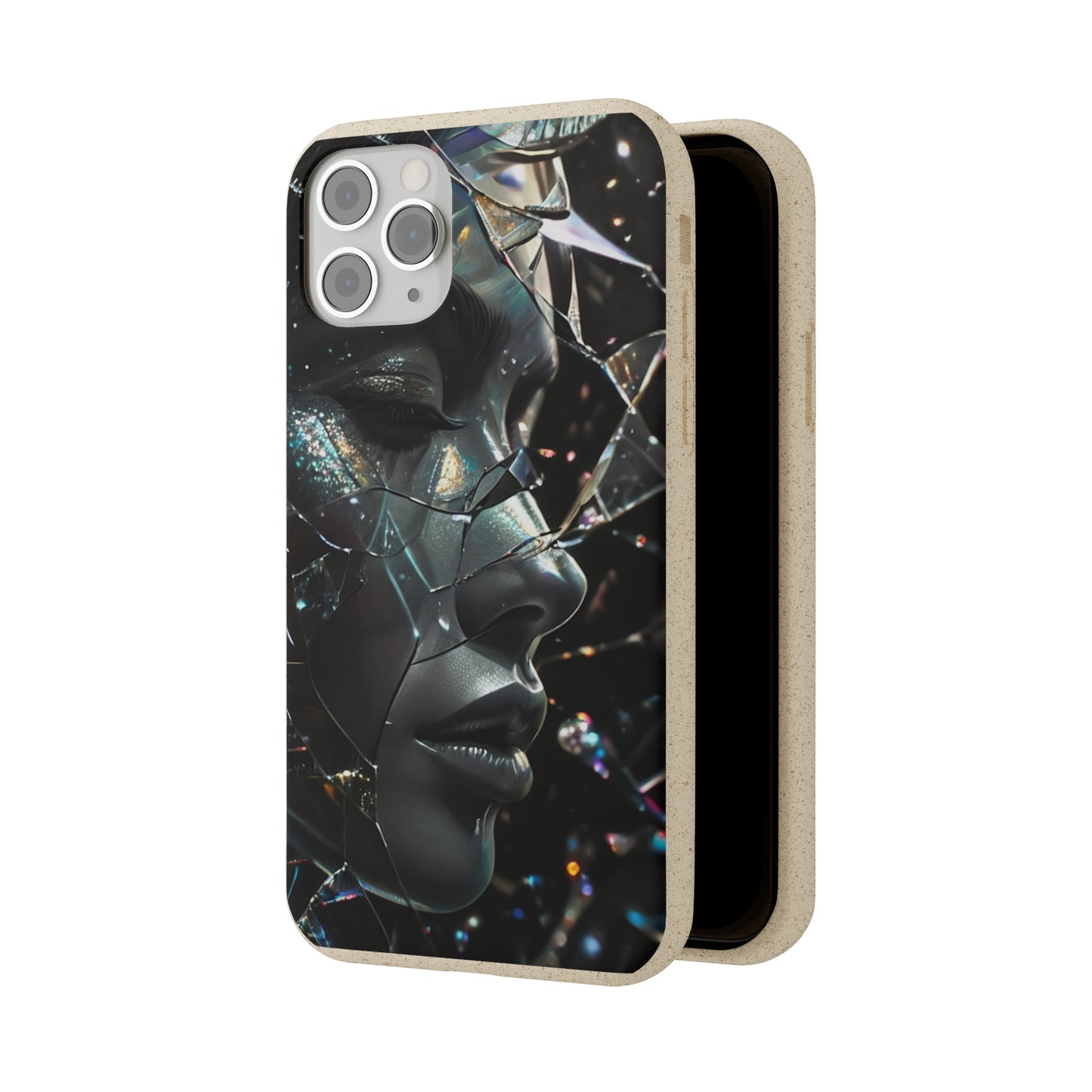 Fractured Glass art Biodegradable Case