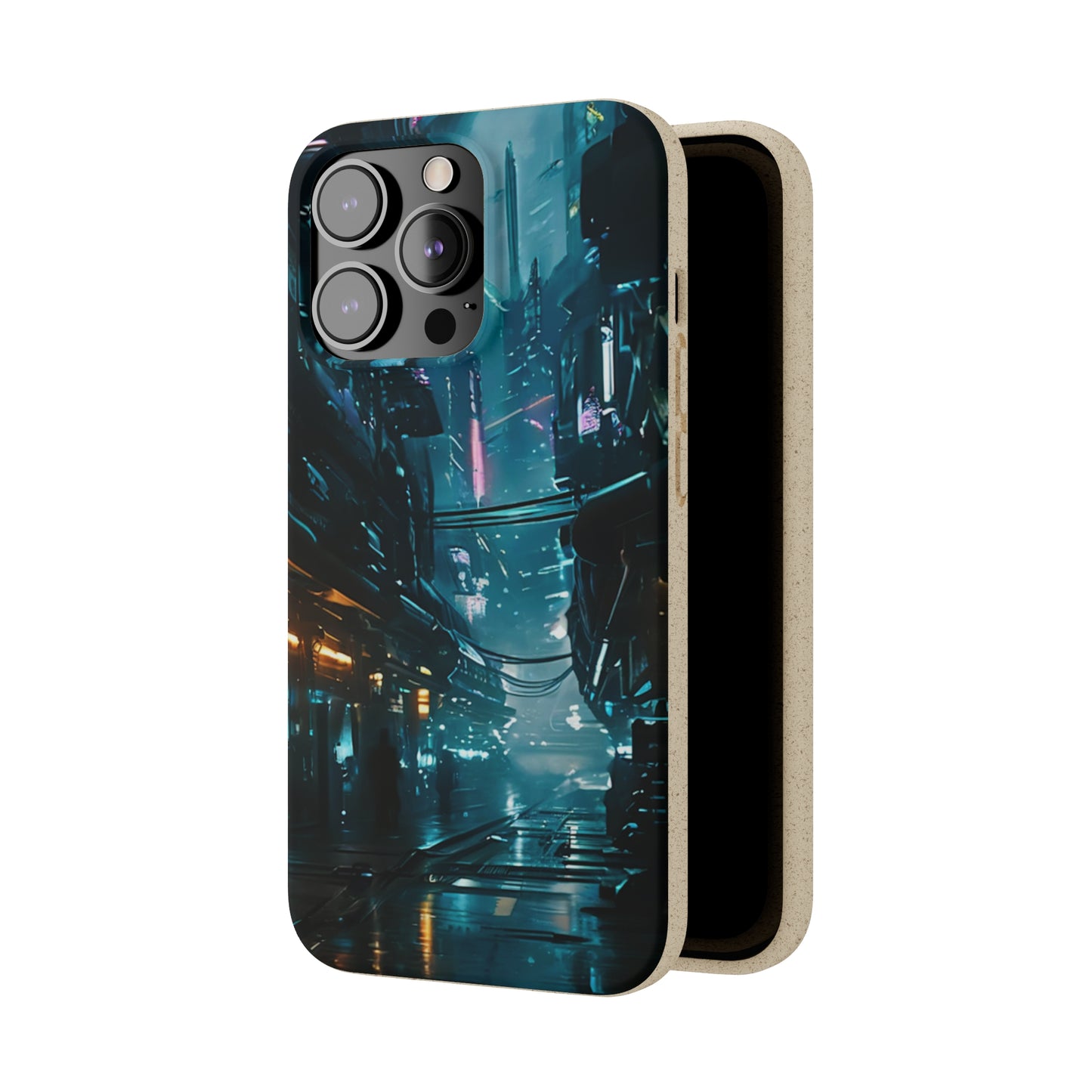 Dystopian Cityscape Biodegradable Case