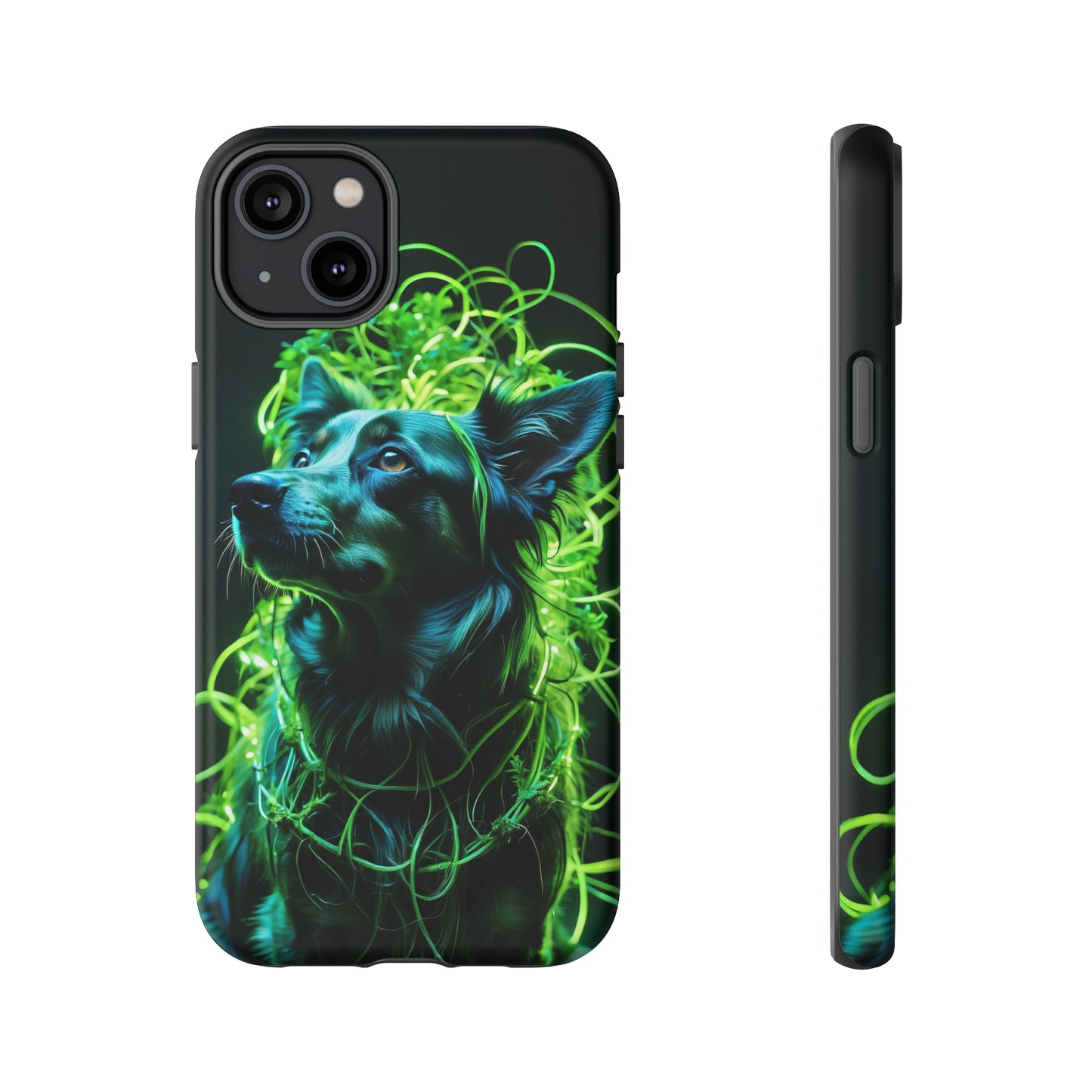 Green Neon Dog Tough Case