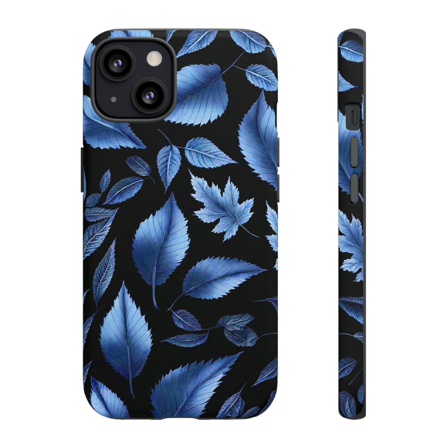 Blue Leaf Art Design Pattern Tough Case