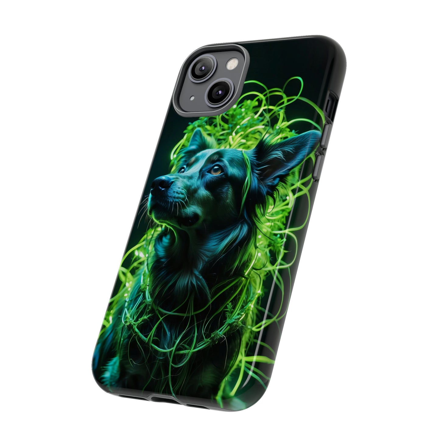 Green Neon Dog Tough Case