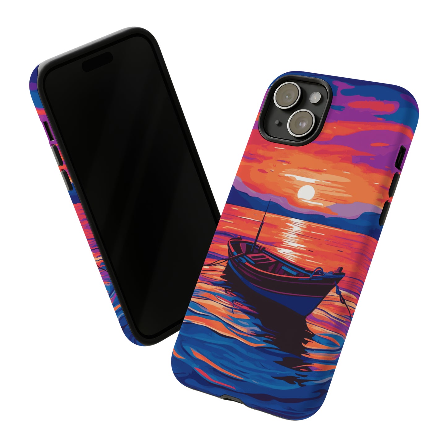 Boat With Sunset Tough Case - Colorwink