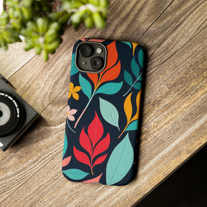 Red Leaf Design Pattern Tough Case