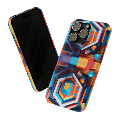 Colored Hexagon Slim Phone Case