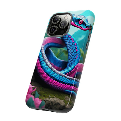 Blue Pink Snake Tough Case