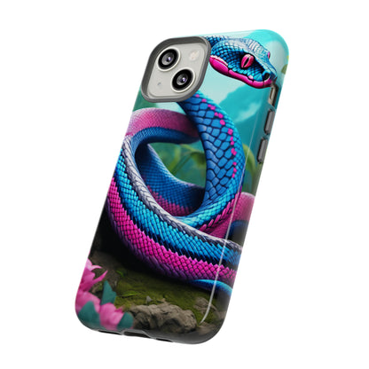 Blue Pink Snake Tough Case