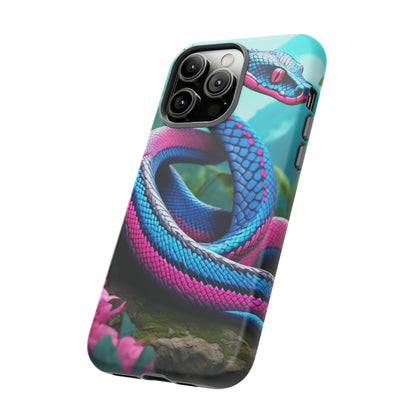 Blue Pink Snake Tough Case