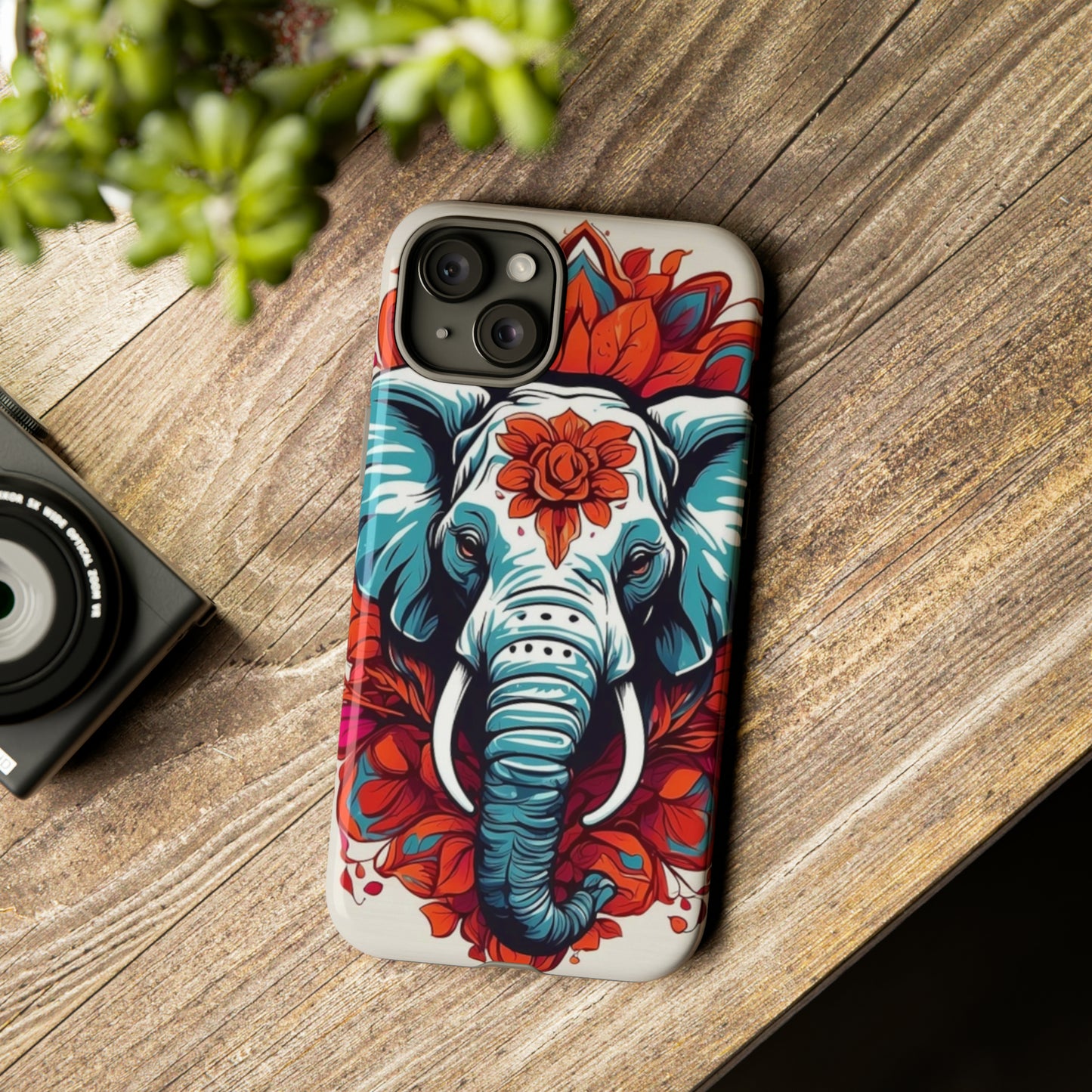 Floral Elephant Tough Case