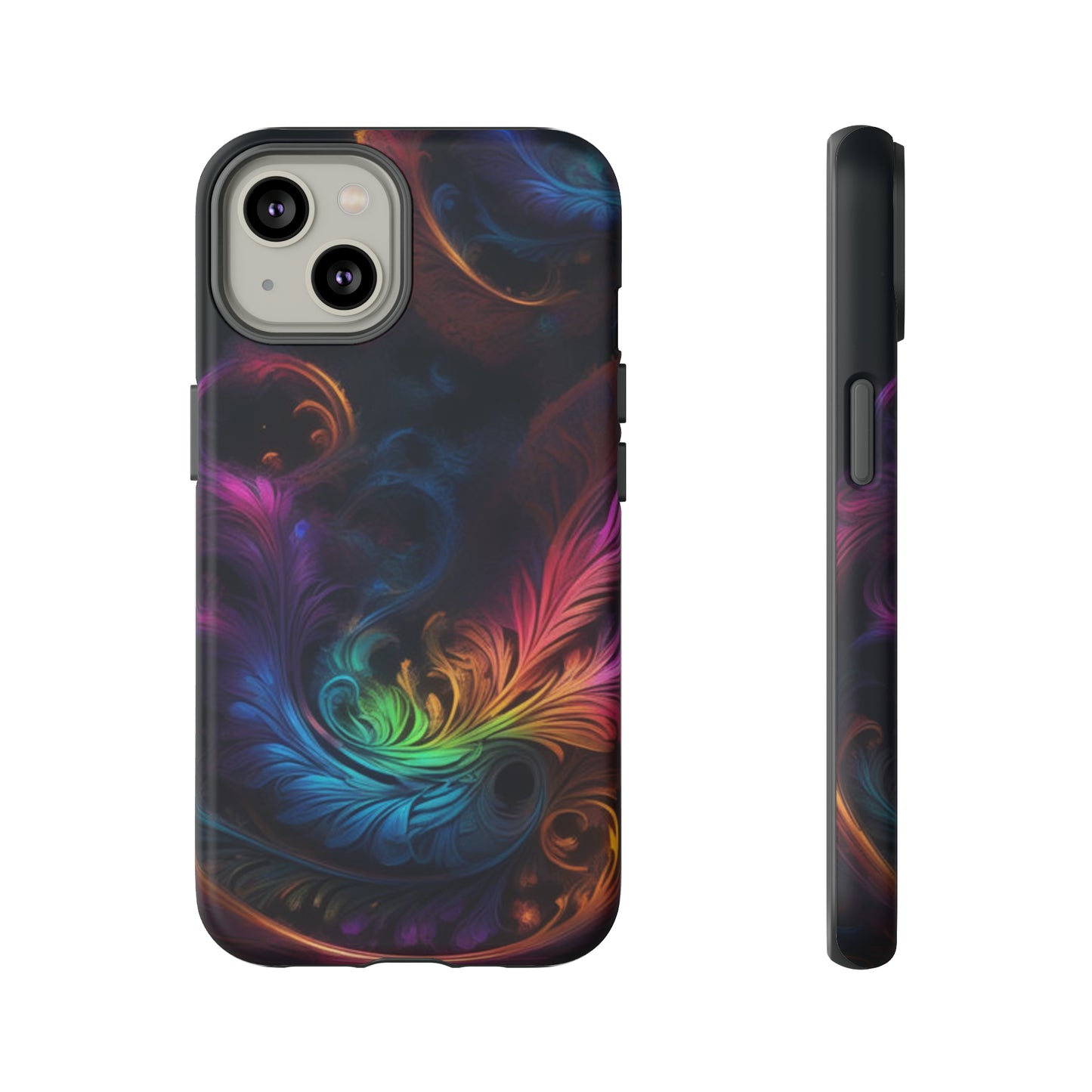 Dark Feather Pattern Tough Case