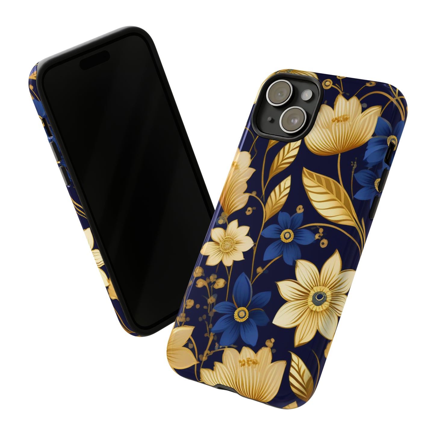 Golden  flower Design Pattern Tough Case