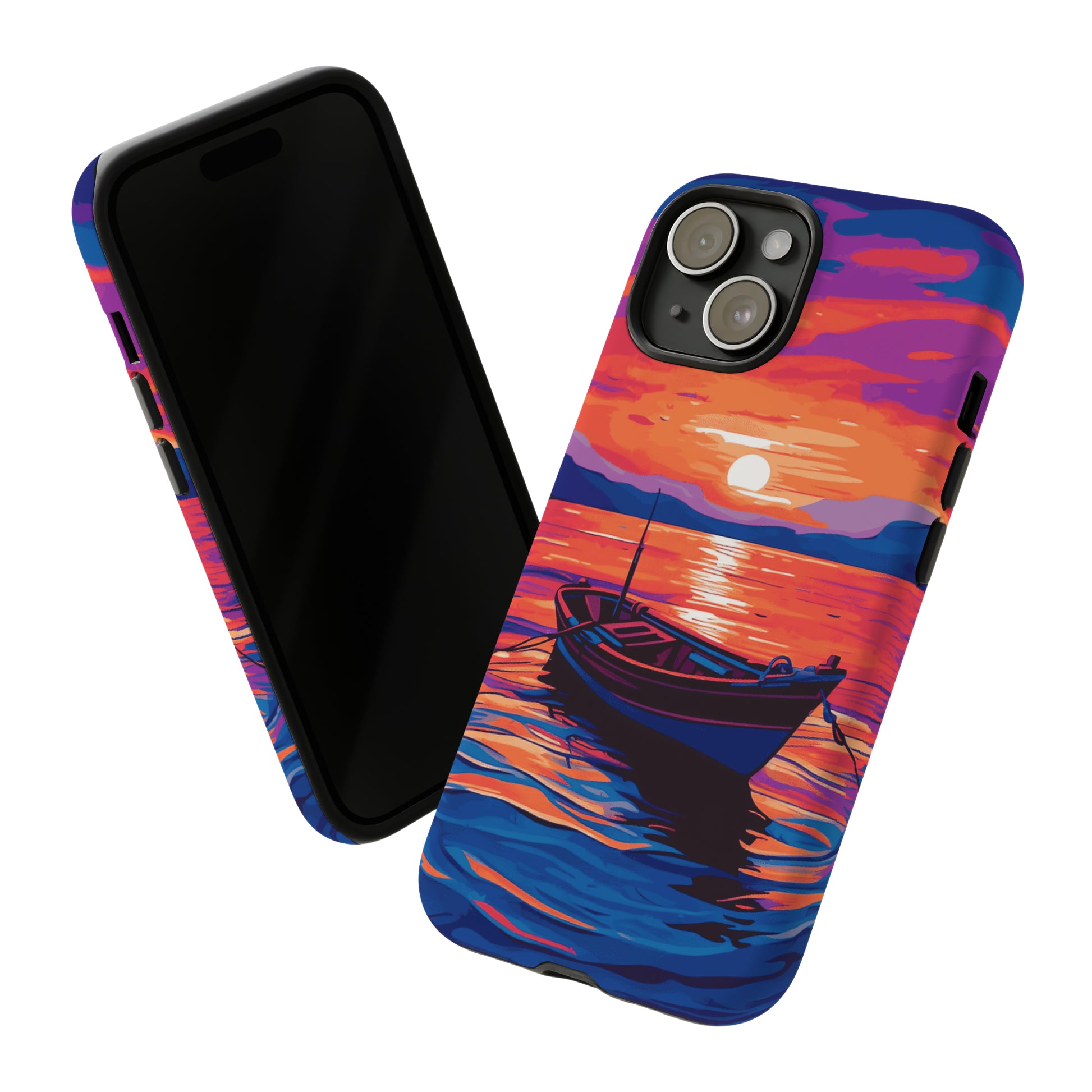 Boat With Sunset Tough Case - Colorwink