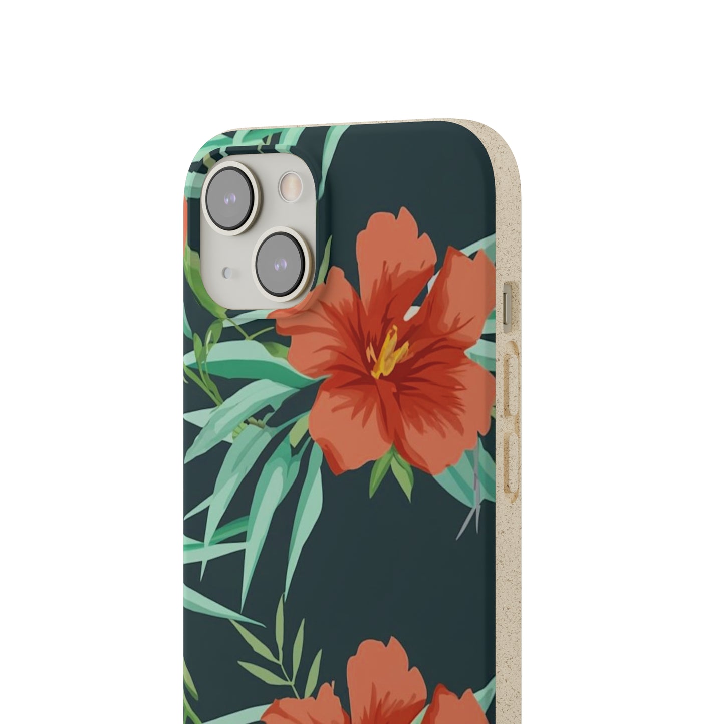 Orange Flowers Biodegradable Case