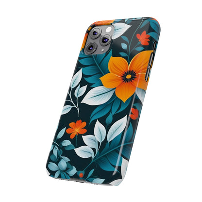 White Flower Slim Phone Case