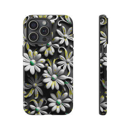 White Flowers Tough Case