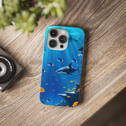 Blue Water Shark Flexi Case - Colorwink