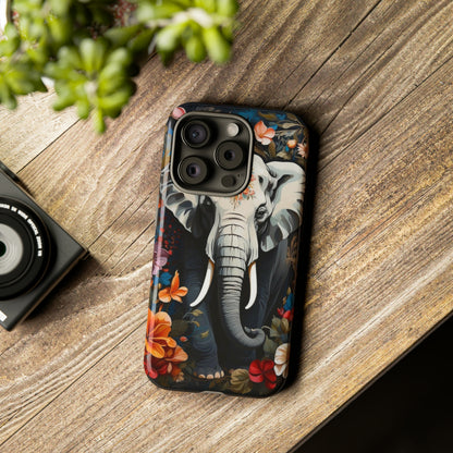 Elephant Face Flower Art  Tough Case