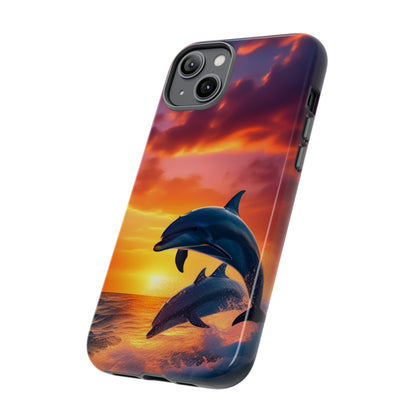 Sunset Dolphin Tough Case