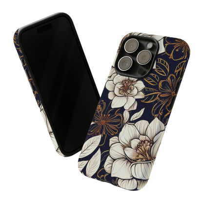 White flower Design Pattern Tough Case