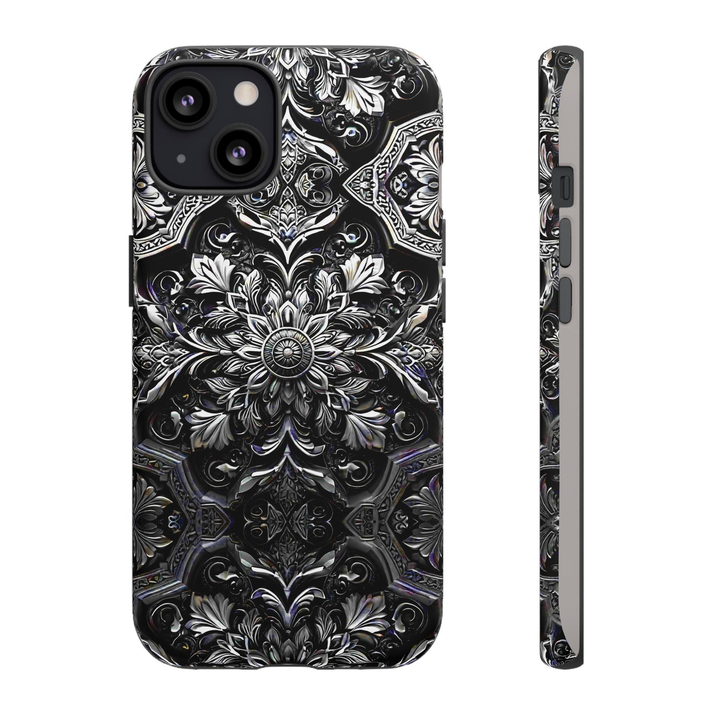 Monochrome Flowers Tough Case