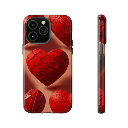 Red Heart Design Pattern Tough Case