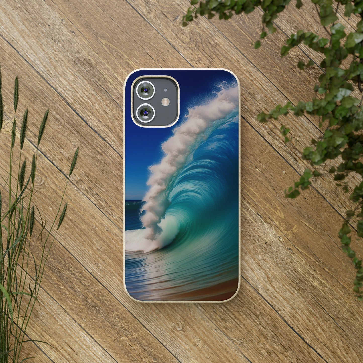 Deep Blue Wave Biodegradable Case