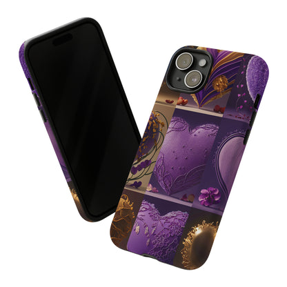 Violet Heart Design Pattern Tough Case