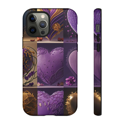 Violet Heart Design Pattern Tough Case