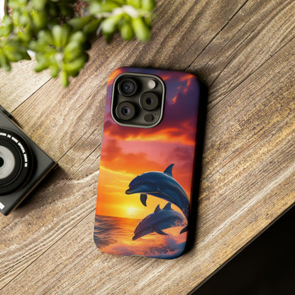 Sunset Dolphin Tough Case