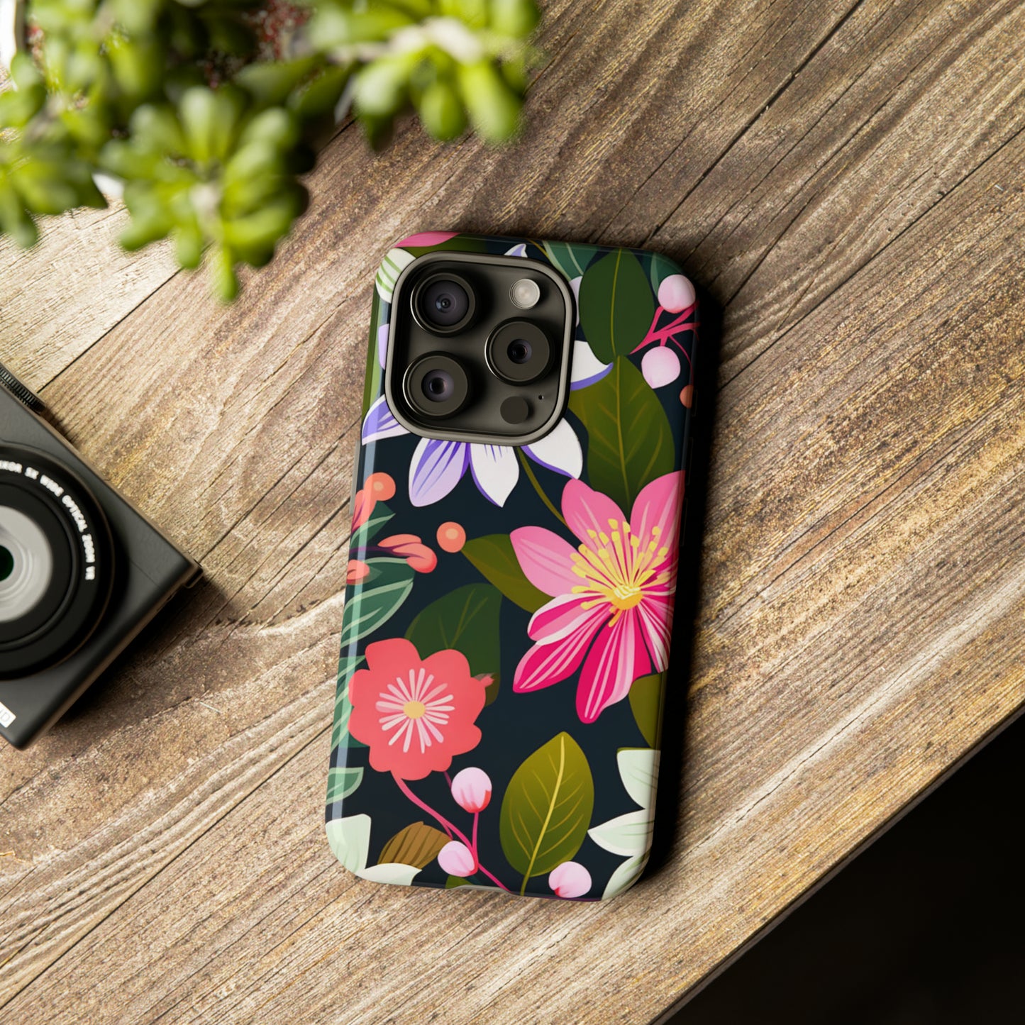 Pink Flower Pattern Tough Case