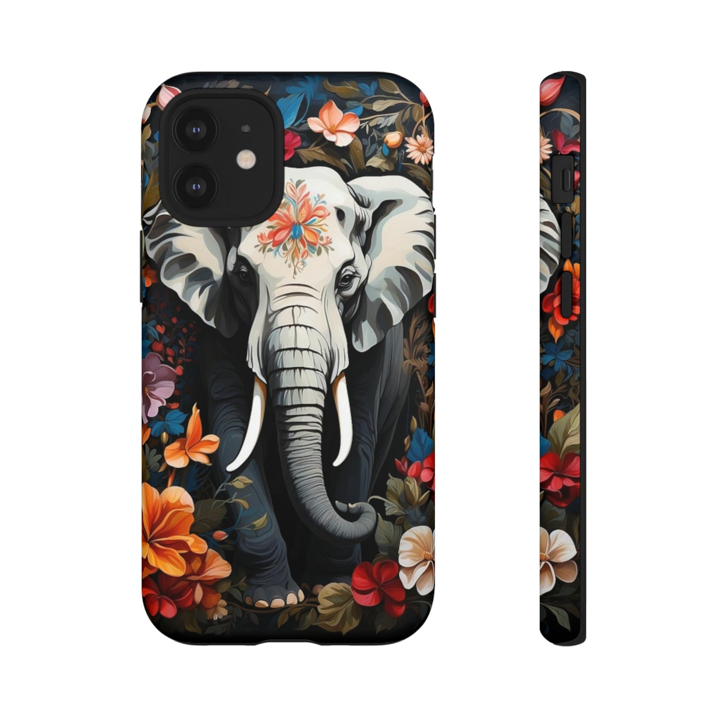 Elephant Face Flower Art  Tough Case