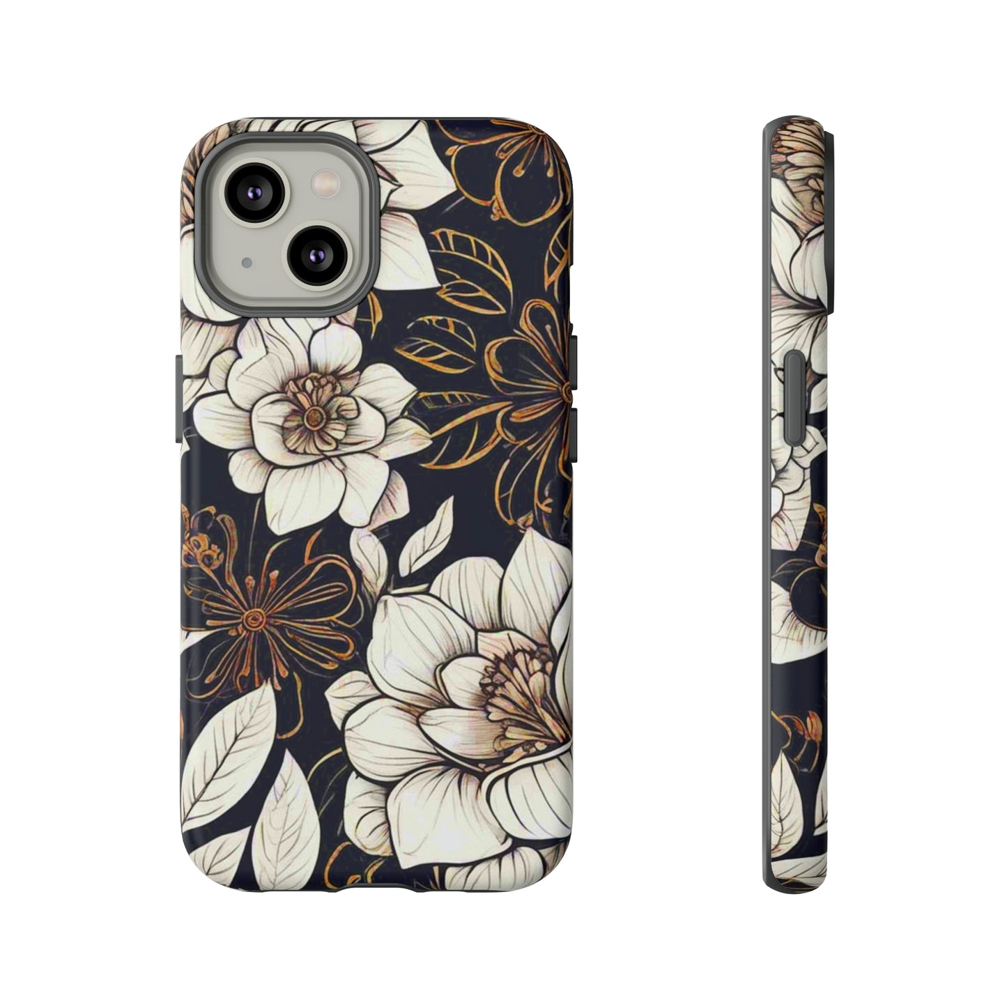 White flower Design Pattern Tough Case