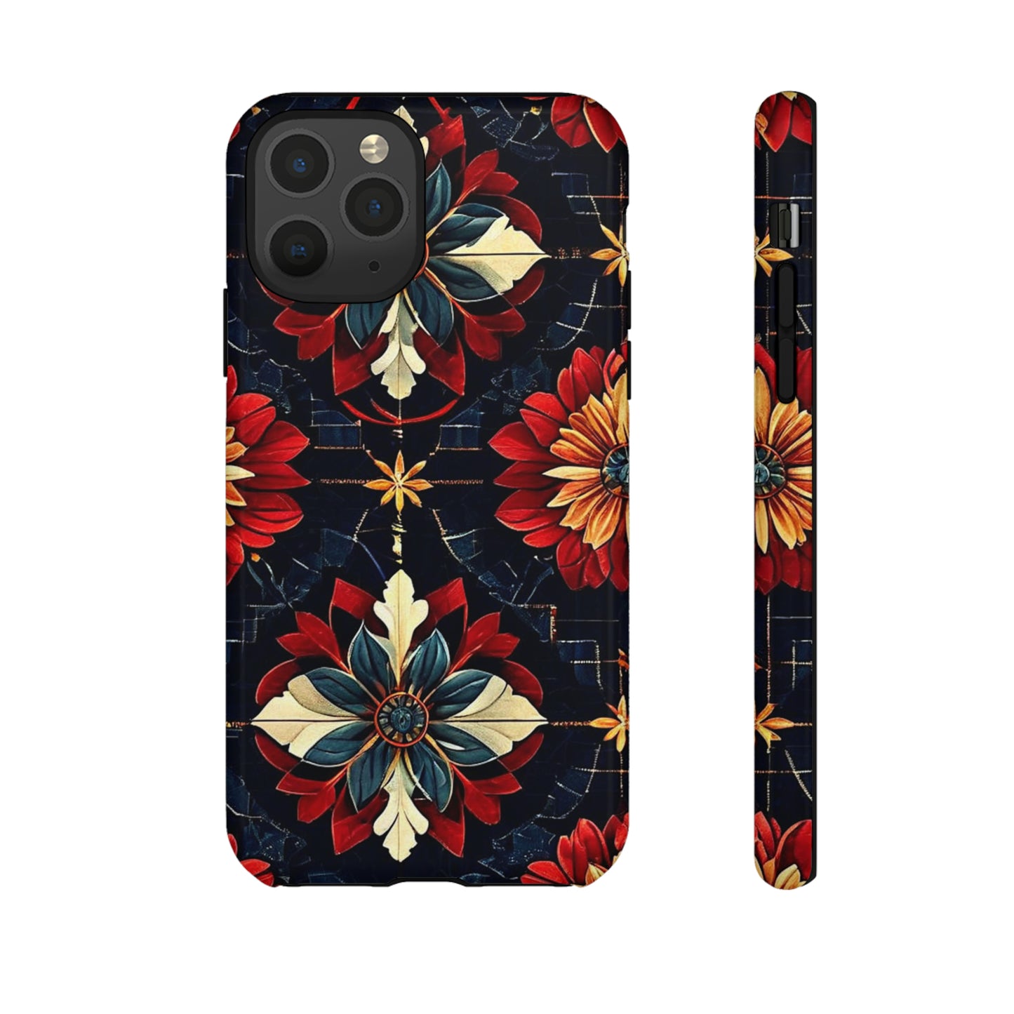 Red  flower Design Pattern Tough Case