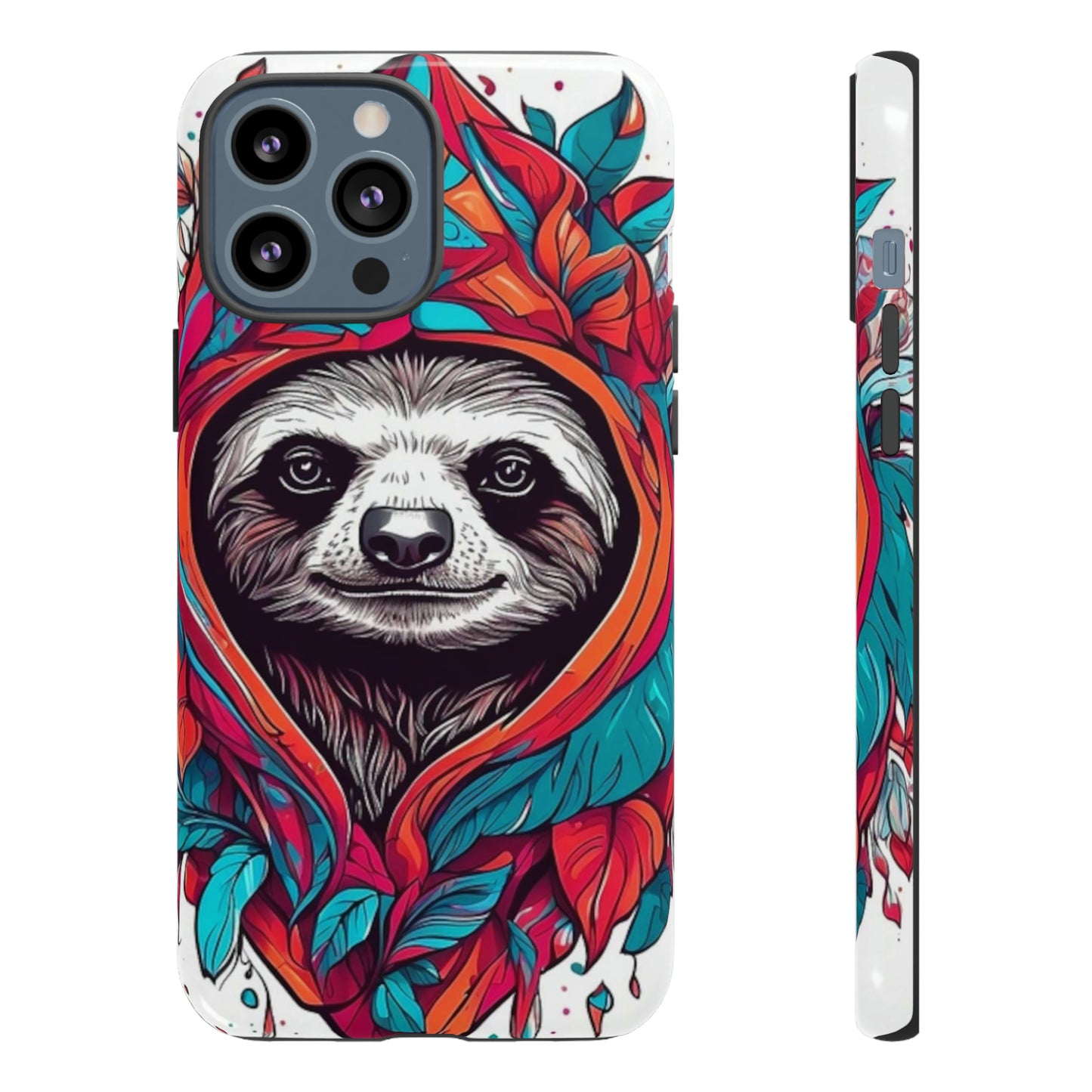 Sloth floral rose print Tough Case