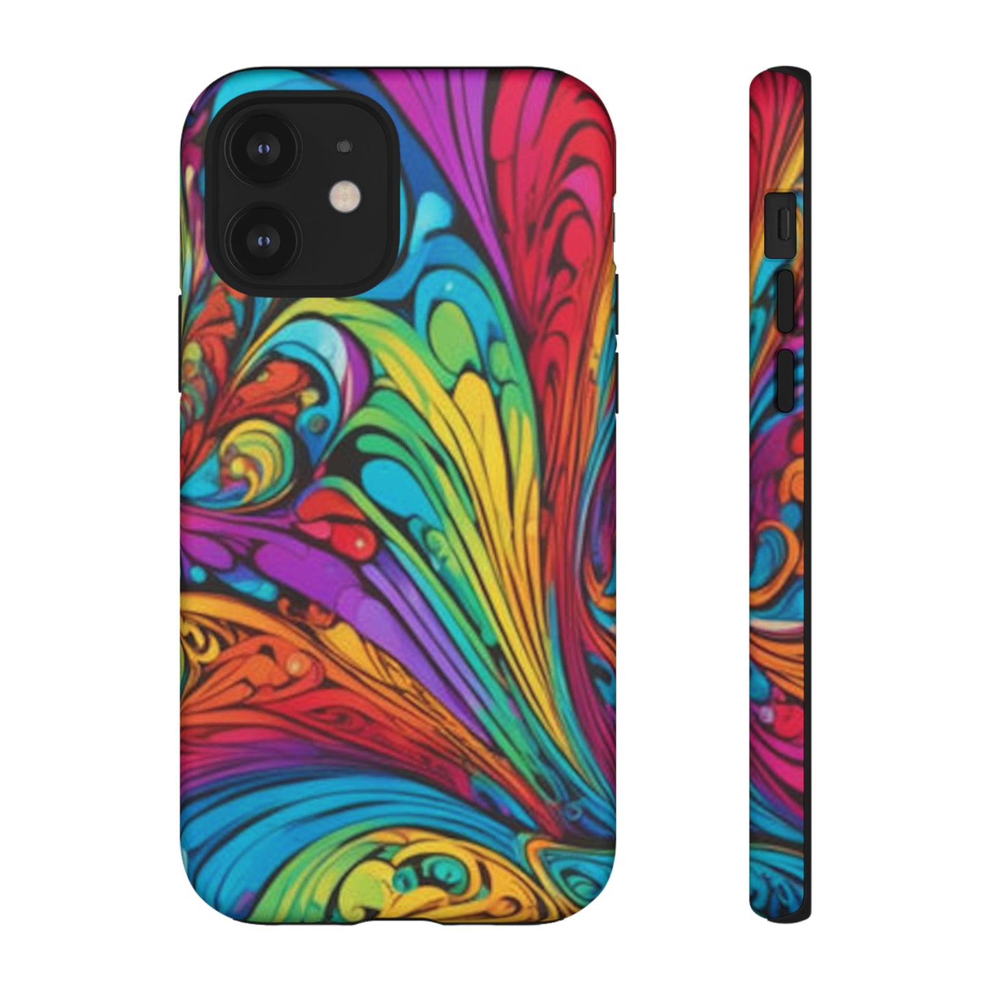 Colourful Spiral Paint Art Pattern Tough Case