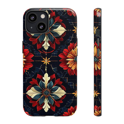 Red  flower Design Pattern Tough Case