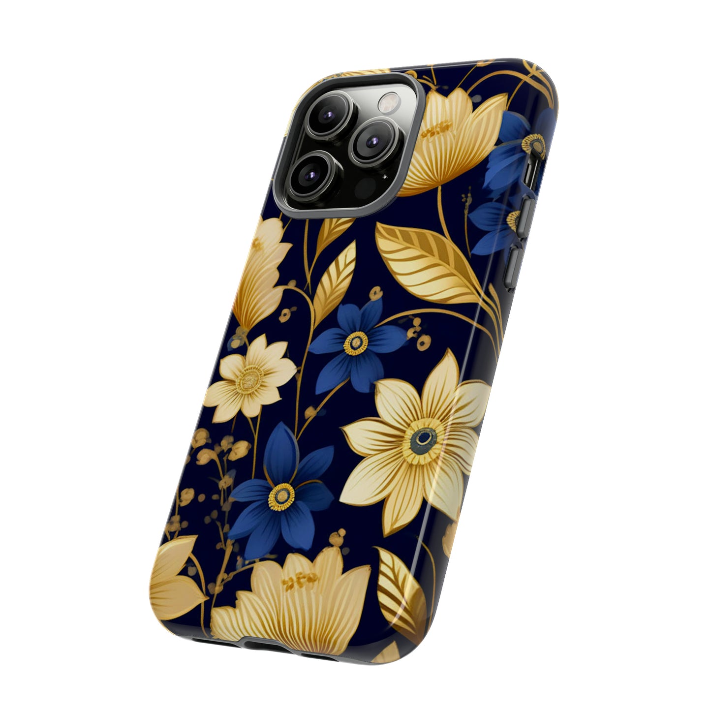 Golden  flower Design Pattern Tough Case