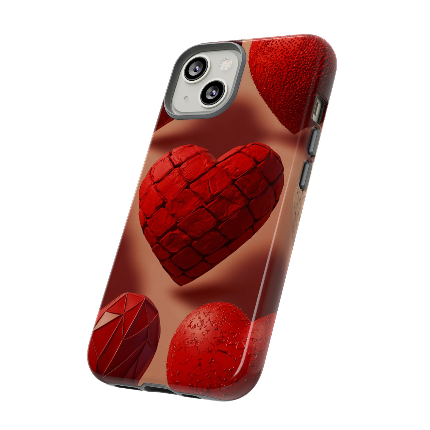 Red Heart Design Pattern Tough Case