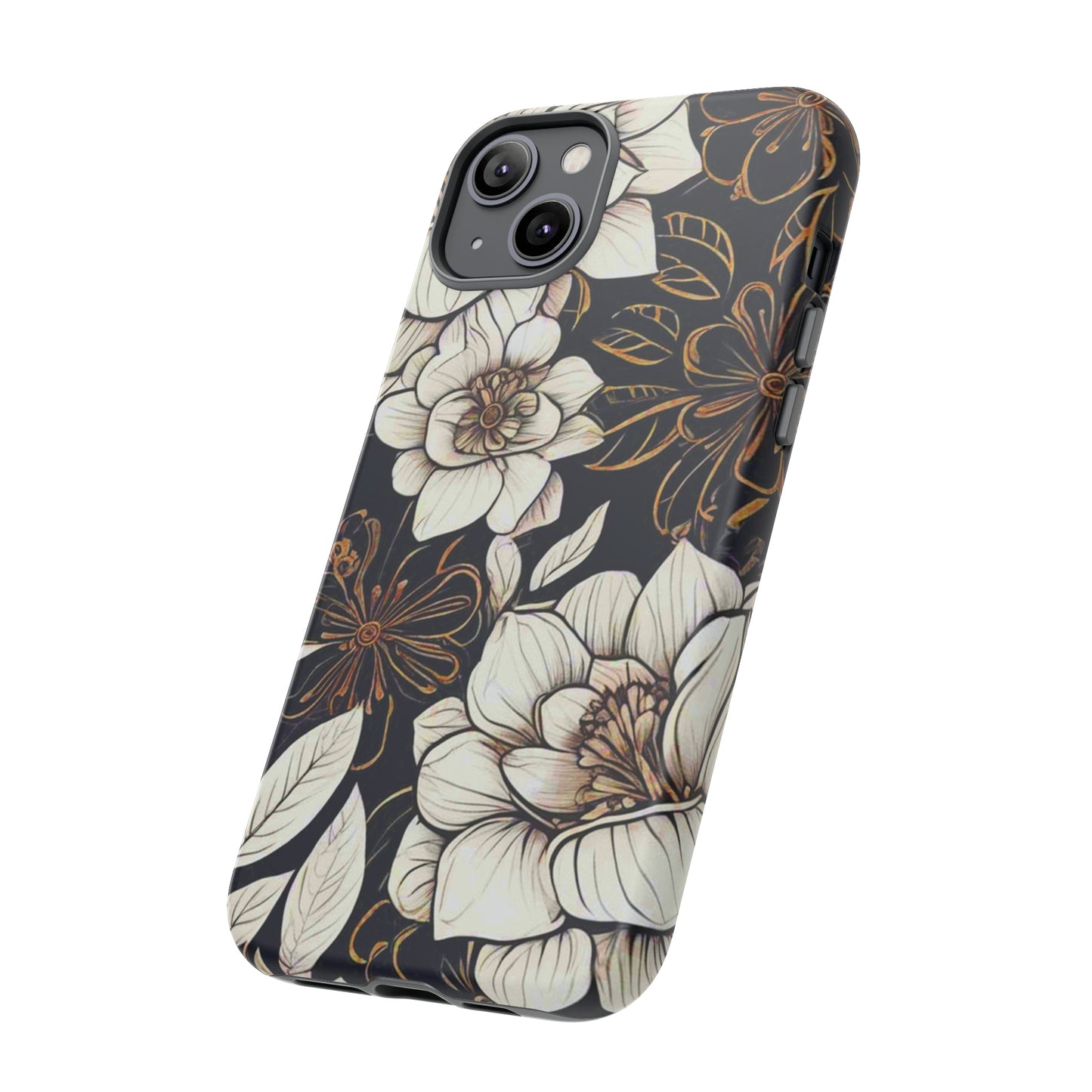 White flower Design Pattern Tough Case