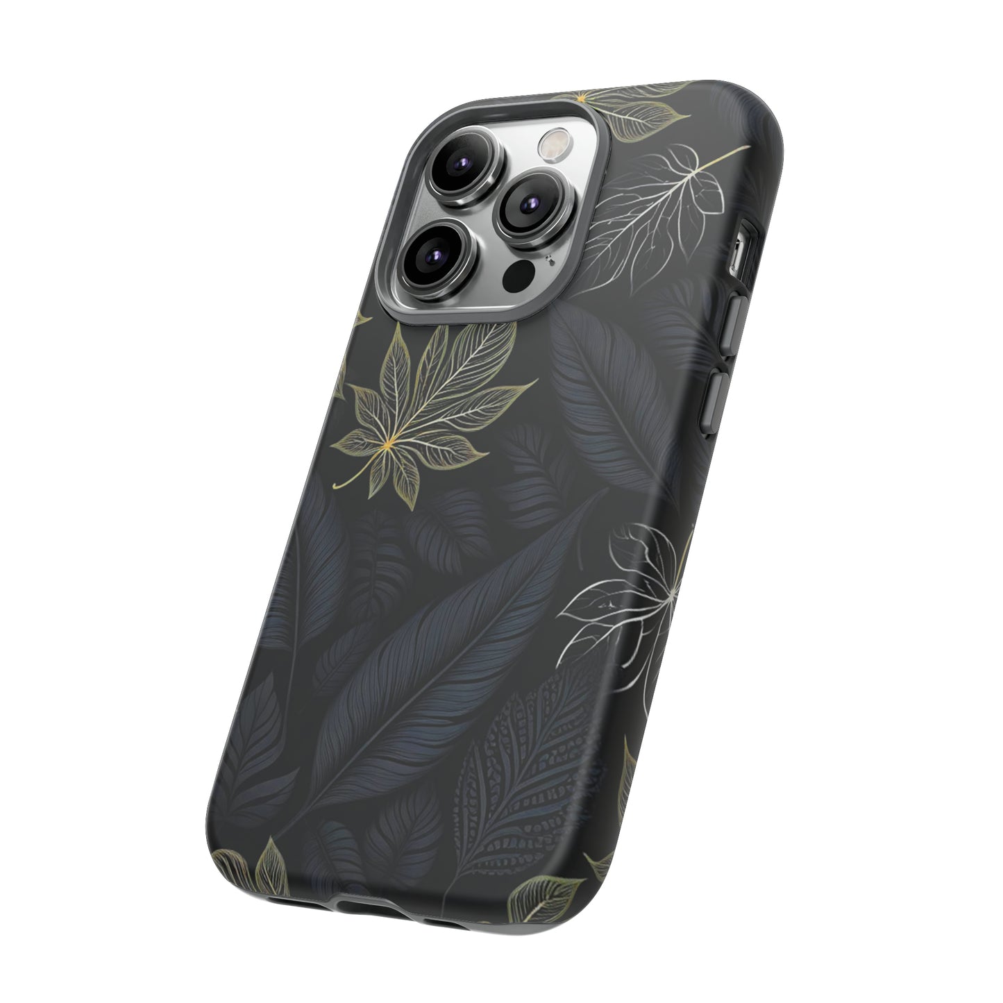 Grey Leaf Pattern Tough Case