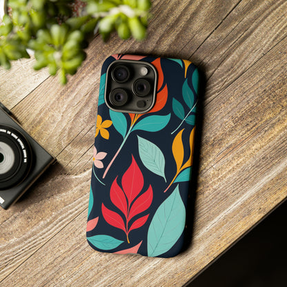 Red Leaf Design Pattern Tough Case