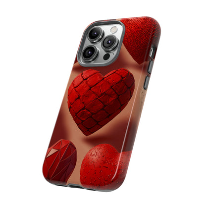 Red Heart Design Pattern Tough Case