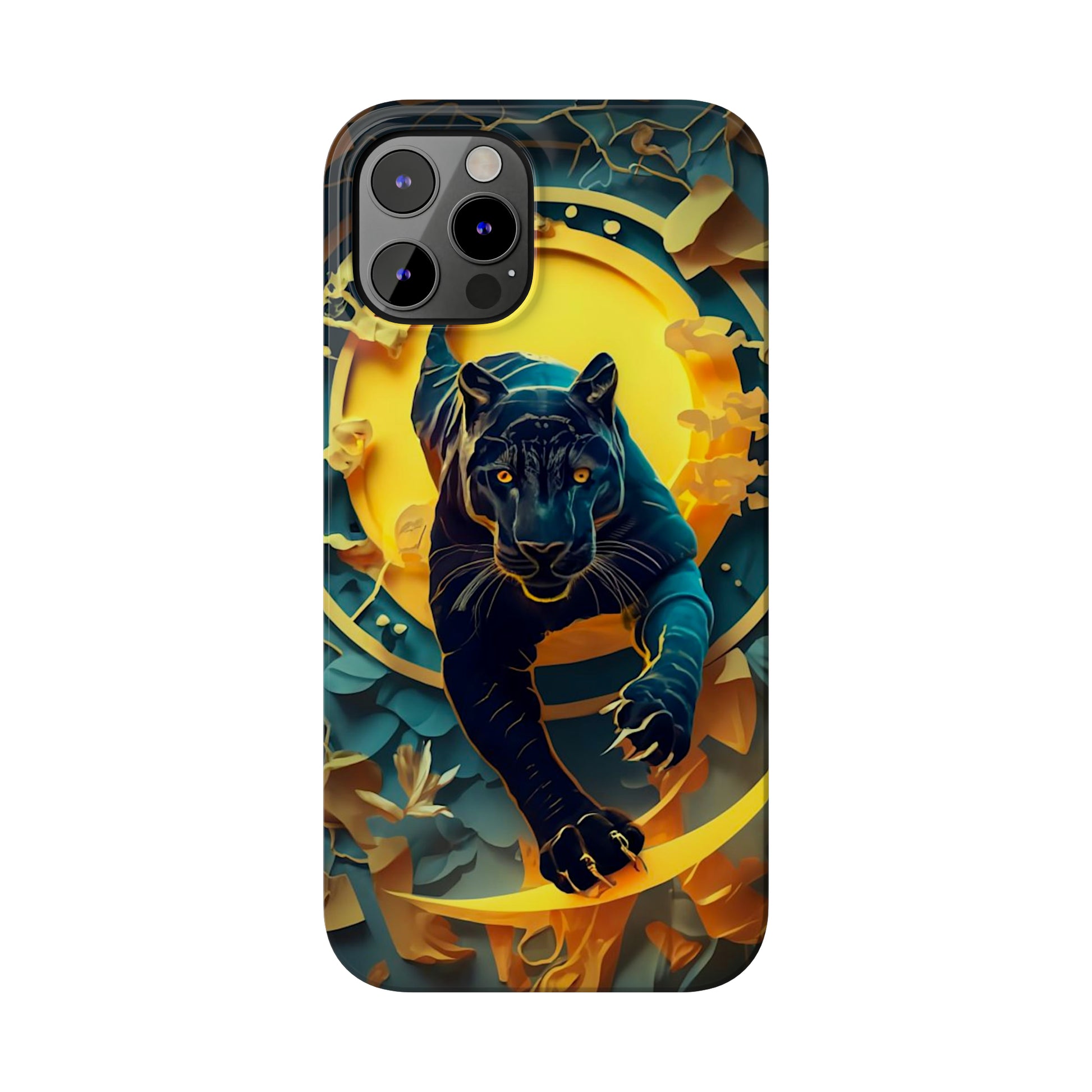 Onyx Black Jaguar Slim Phone Case - Colorwink