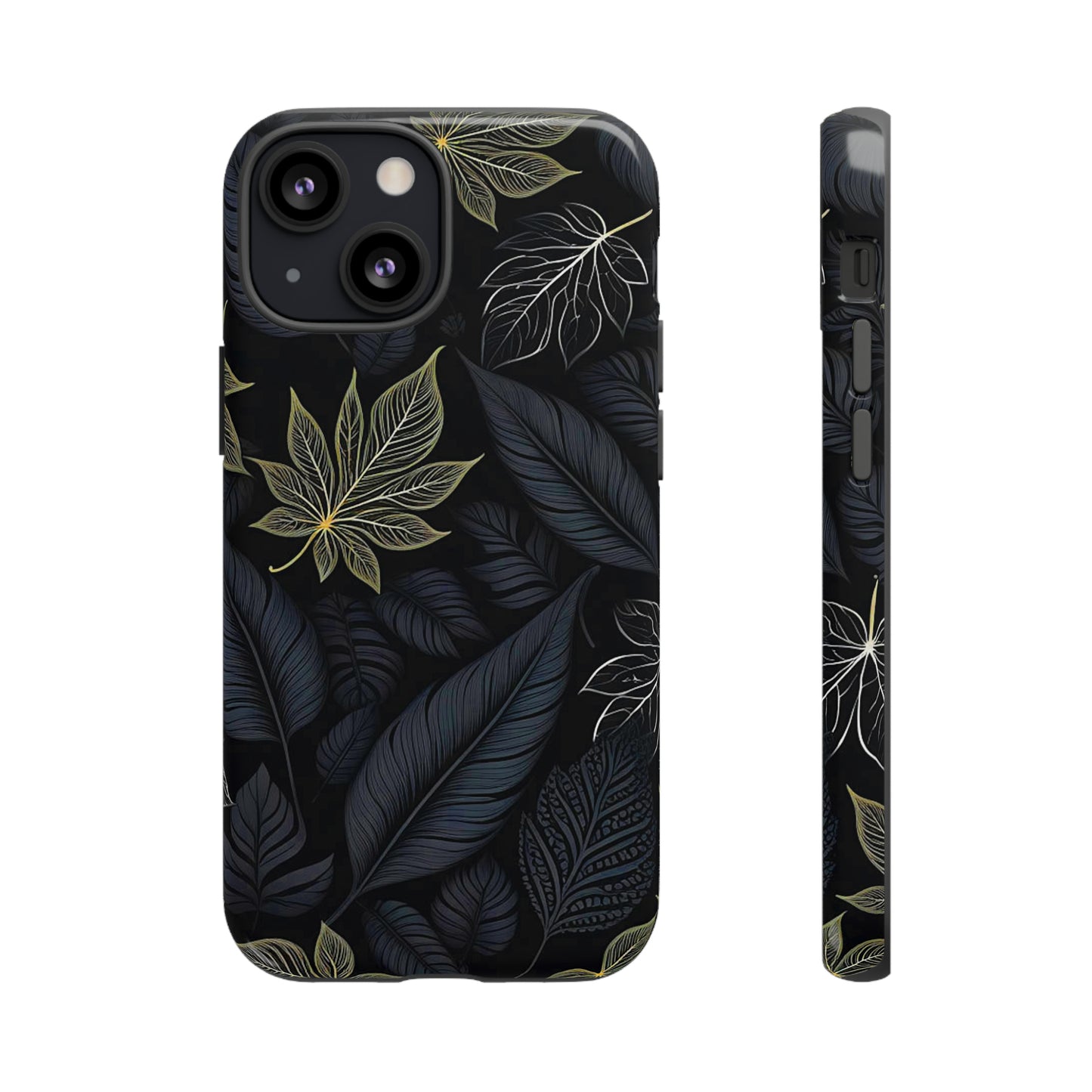 Grey Leaf Pattern Tough Case