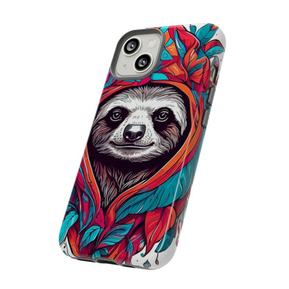 Sloth floral rose print Tough Case