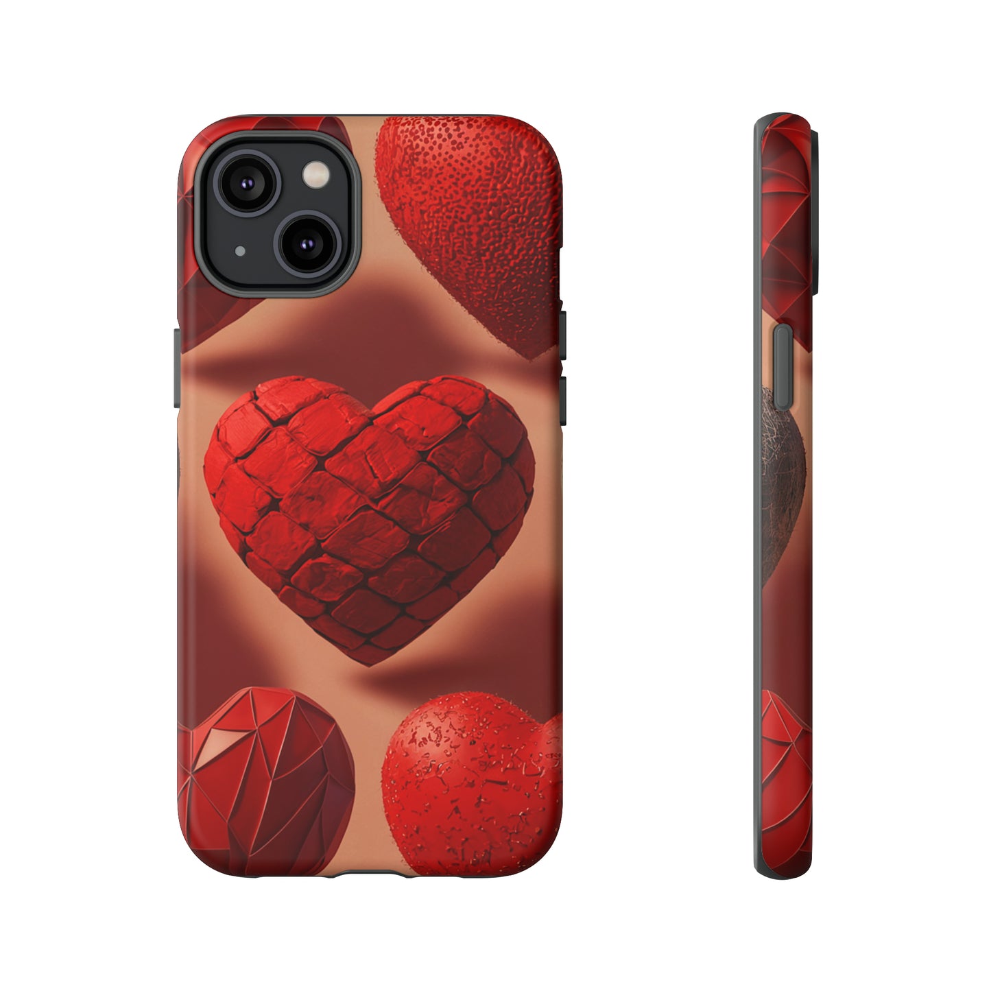 Red Heart Design Pattern Tough Case