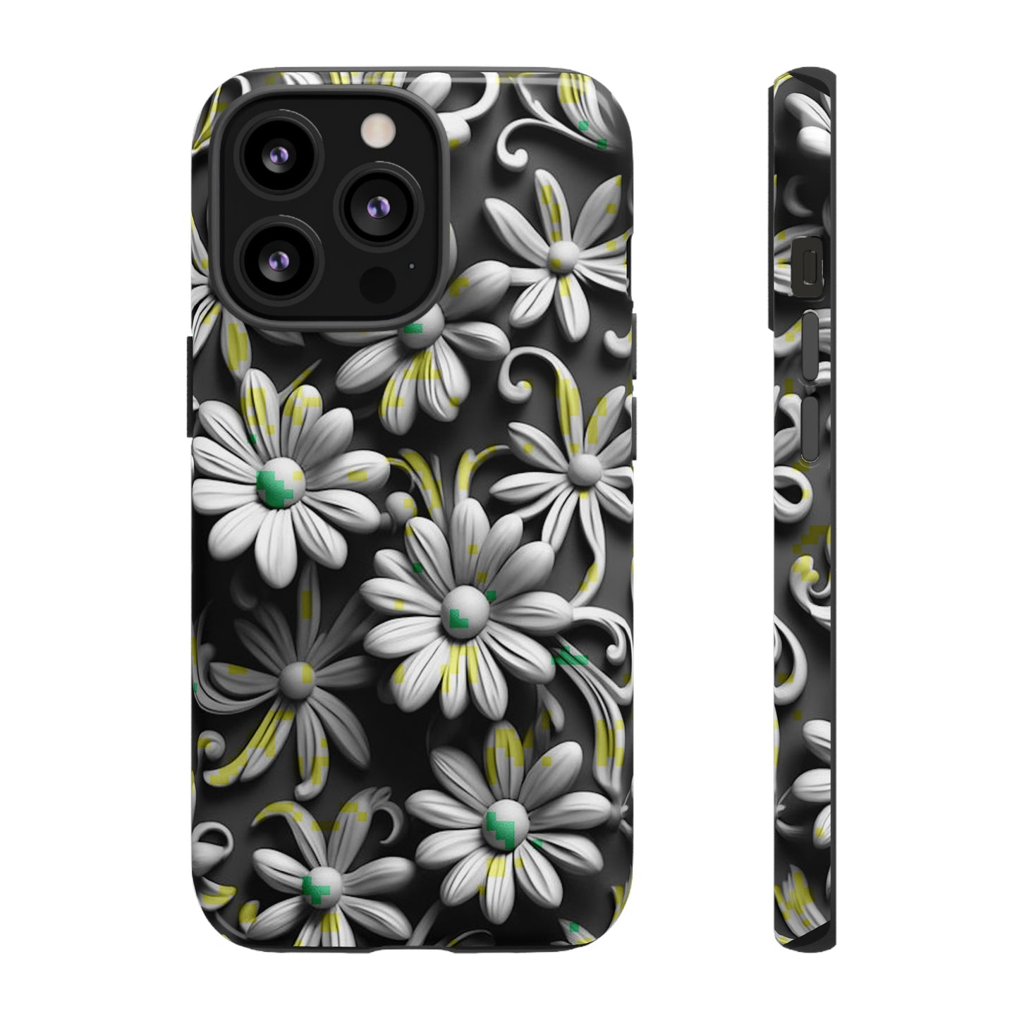 White Flowers Tough Case