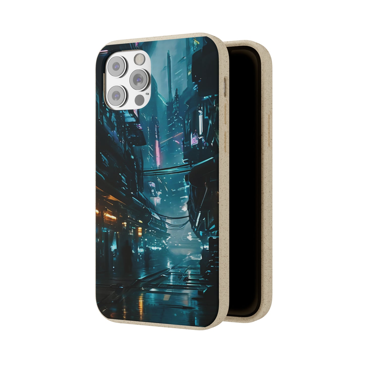 Dystopian Cityscape Biodegradable Case