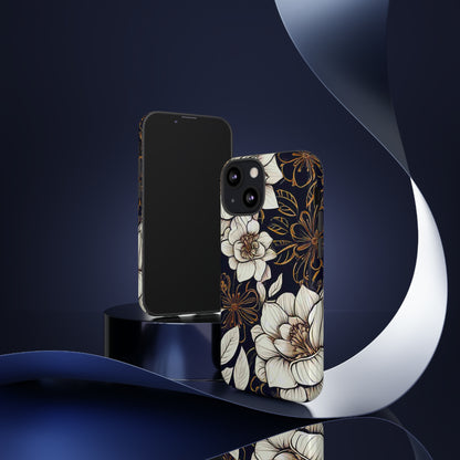 White flower Design Pattern Tough Case