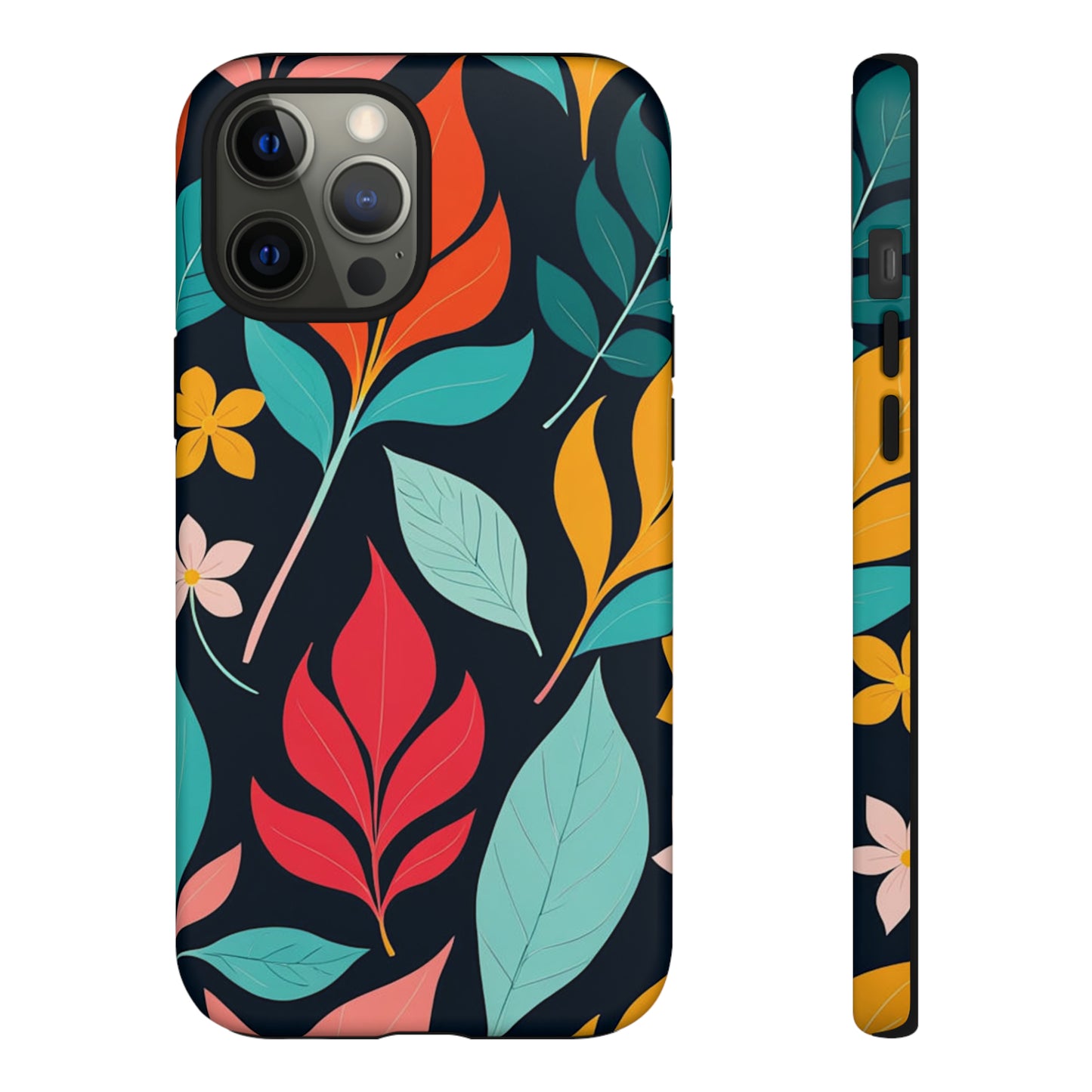 Red Leaf Design Pattern Tough Case